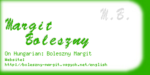 margit boleszny business card